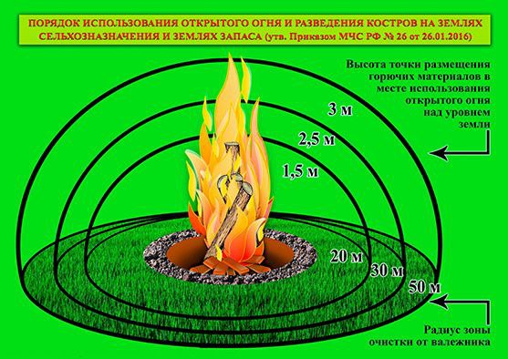 Опасность сжигания сухой растительности.