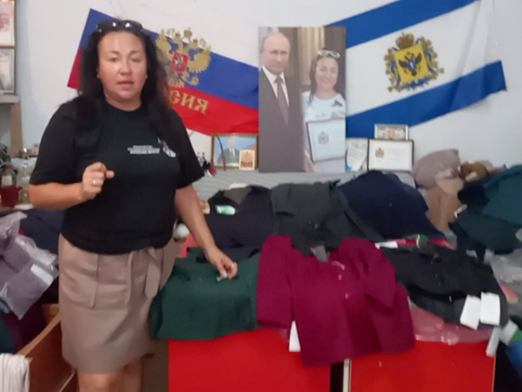 Школьная форма для детей в штабе #МЫВМЕСТЕ в Херсонской области.. Школьная форма для детей в штабе #МЫВМЕСТЕ в Херсонской области..